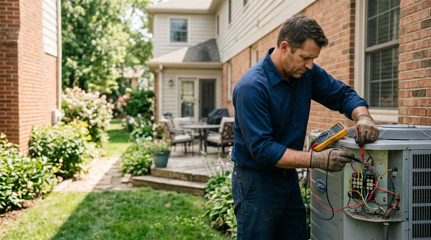 HVAC technician working near Pine Meadow, CT